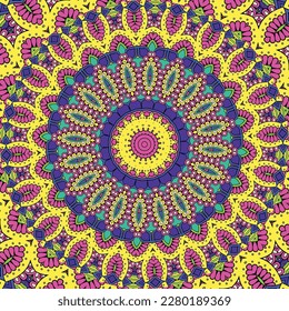 circle of mandala with floral ornament pattern. background