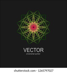 Circle mandala geometry, pattern element.