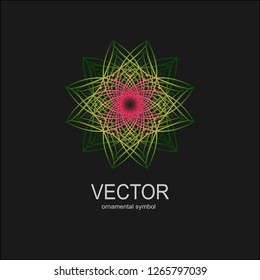 Circle mandala geometry, pattern element.