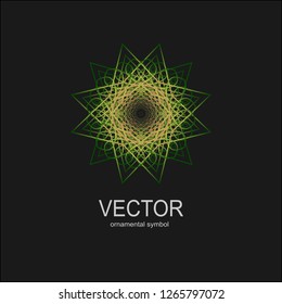 Circle mandala geometry, pattern element.