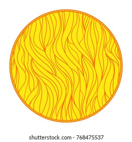 Circle mandala. Line background. Hand drawn lines. Abstract texture. Wave pattern. Doodle for design. Print for textiles, fabrics, polygraphy, posters. Decorative style. Deciduous wallpaper