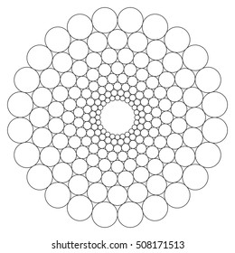 Circle Mandala Monochrome Geometric Background Stock Vector (Royalty ...