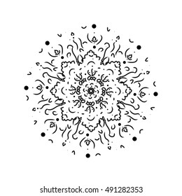 Circle mandala on white background 