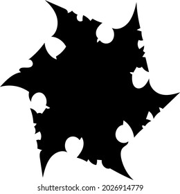 Circle mandala ornament black vector. 