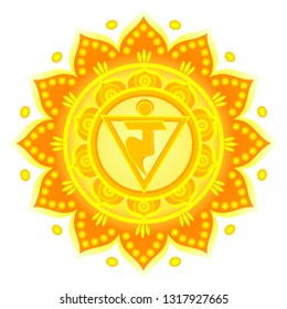 Third Chakra Illustration Vector Manipura Stock Vector (Royalty Free ...