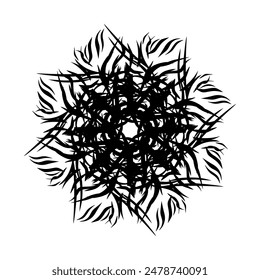 circle mandala tatoos pattern brushes pattern vector illustration