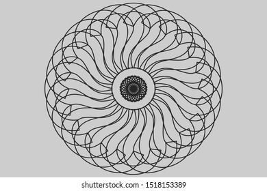 Circle mandala vector design. Vintage decorative elements.