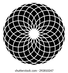 Circle mandala vector, geometric logo design