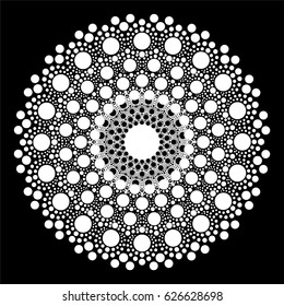 Circle Mandala  Vector on black background