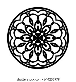 Circle mandala. Vintage decorative elements. Oriental pattern, vector illustration. 