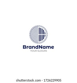 circle manhole logo design vector