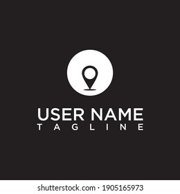 diseño de logotipo de silueta de mapa de círculo