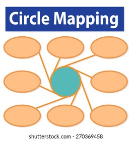 Circle mapping for presentation and planing,  Vector project mapping