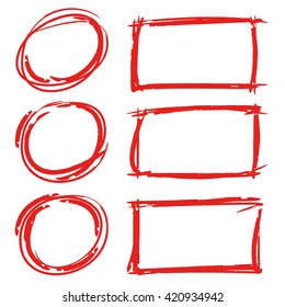 circle marker, rectangle frame