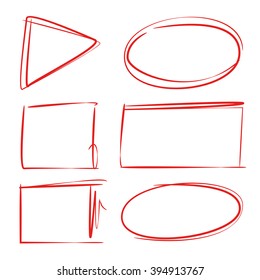 circle markers, rectangle highlighter frames