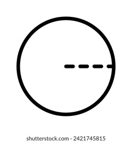 Circle, Mathematics Flat Icon Logo Illustration. Mathematics Icon-set. Suitable For Web Design, Logo, App.