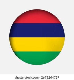 Icono de la bandera nacional de Mauricio, etiqueta engomada