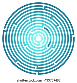 Circle maze / labyrinth, for kids games, book and leisure