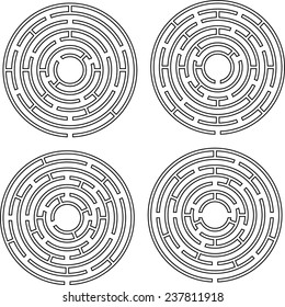 circle maze set (vector)