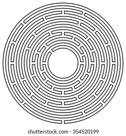 circle maze (vector)