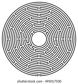 circle maze (vector)