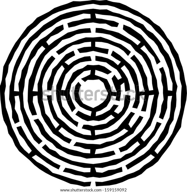 Circle Maze Vector Stock Vector (Royalty Free) 159159092