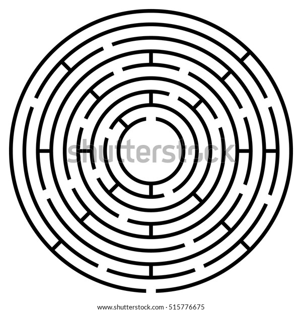 Circle Maze Vector Stock Vector (Royalty Free) 515776675