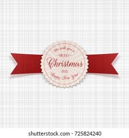 Circle Merry Christmas realistic Frame with Text