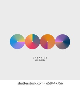 Circle Mesh Design / Abstract Background.