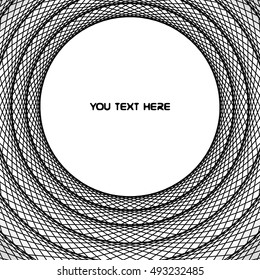 Circle mesh geometric frame. Net round frame, vector. Vector illustration EPS10.