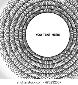 Circle mesh geometric frame. Net round frame, vector. Vector illustration EPS10.