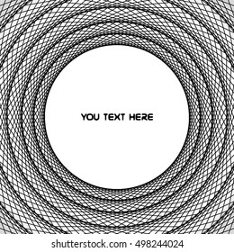 Circle mesh geometric frame. Net round frame, vector. Vector illustration EPS10. Technology background.