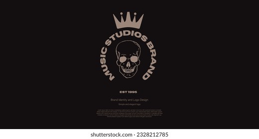 circle metal band logo design for studio or band community