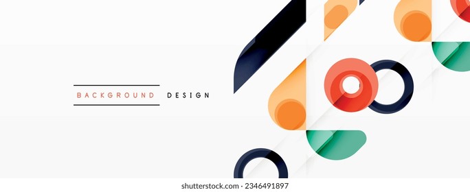 Circle minimal abstract background. Design for wallpaper, banner, background, landing page, wall art, invitation, prints, posters