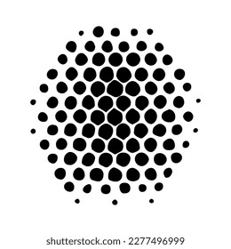 Circle minimal design modern element. Halftone spheres isolated on white background. Stylish emblems. Vector spheres with dots for web designs.