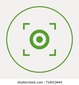 Circle minimal vector icon. Lap flat line icon for websites and mobile minimalistic flat design.