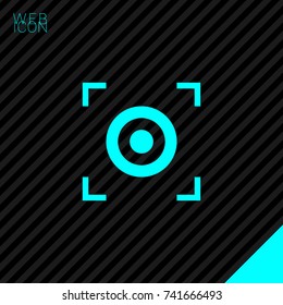 Circle minimal vector icon. Lap flat line icon for websites and mobile minimalistic flat design.