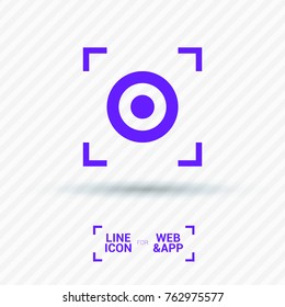 Circle minimal vector icon. Lap flat line icon for websites and mobile minimalistic flat design.