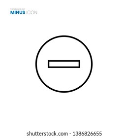 Circle minus transparent icon vector