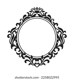 Circle Mirror Frame Illustration Design