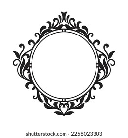 Circle Mirror Frame Illustration Design