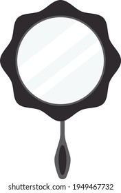 Circle mirror, illustration, vector on white background.