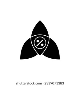 Circle Mixing Chart glyph icon. illustration graphic of Circle Mixing Chart.