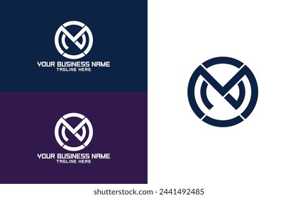 Circle MN logo design or NM circular logo