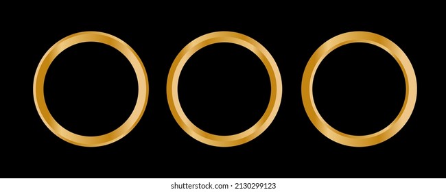 circle mock-up frame on black background