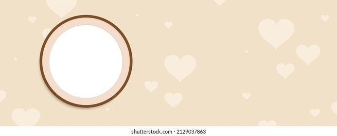 circle mock-up frame on white background