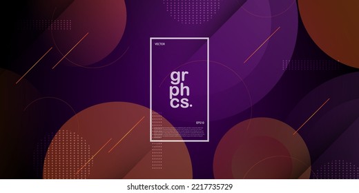 Circle modern abstract violet lavender purple with lines gradient background. simple pattern for display product ad website template wallpaper poster. Eps10 vector