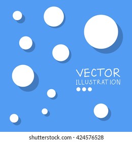 Circle modern business design template. Flat minimalism decoration. Abstract white circle background. Vector illustration.