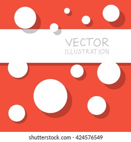 Circle modern business design template. Flat minimalism decoration. Abstract white circle background. Vector illustration.