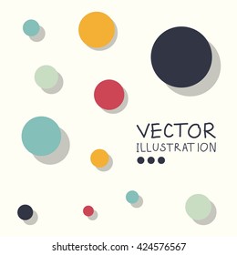 Circle modern business design template. Flat minimalism decoration. Abstract white circle background. Vector illustration.